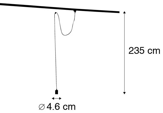 Висяща лампа с релсова окачване златиста - Cavalux