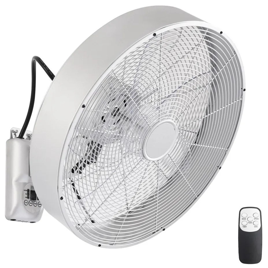 ZEVENTI - Стенен вентилатор FANNY 50W/230V матов хром + дистанционно управление