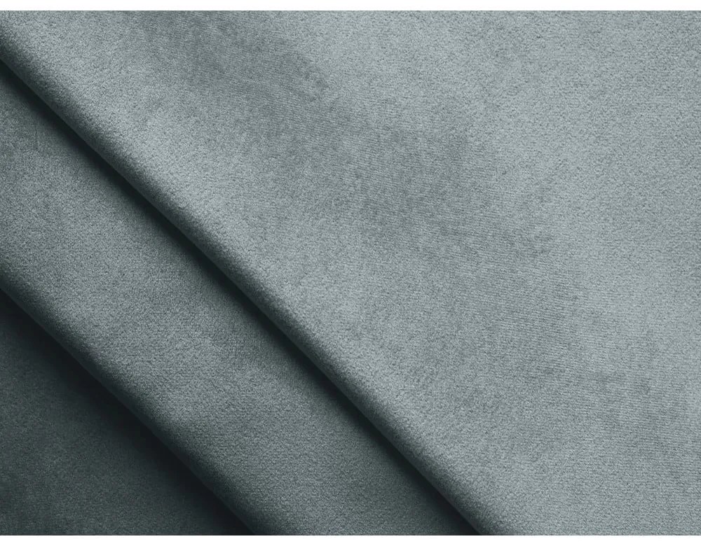 Светлосин кадифен ъглов диван (ляв ъгъл) Nalu – Makamii