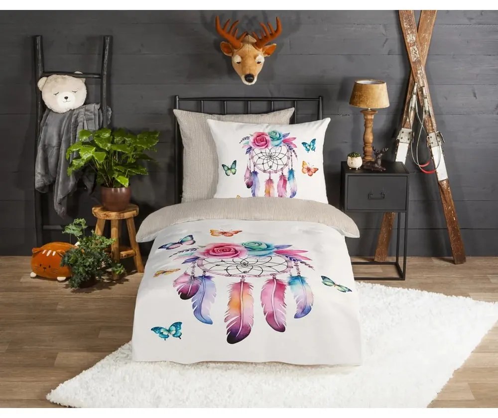 Единично фланелено детско спално бельо 135x200 cm Catchy – Good Morning