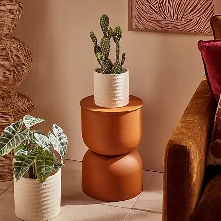 Помощна маса atmosphera Totem Palomba, Метал, 31 cm - Бежов