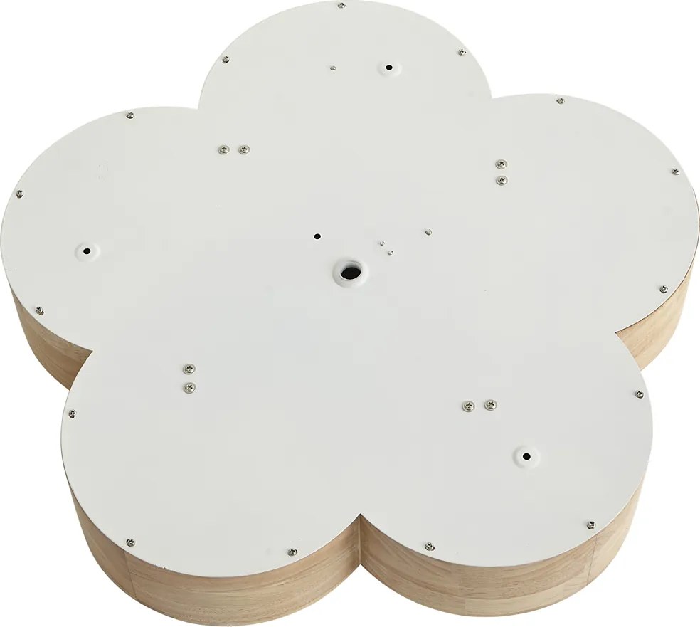 Детска таванна лампа дърво с бяло - Lucille