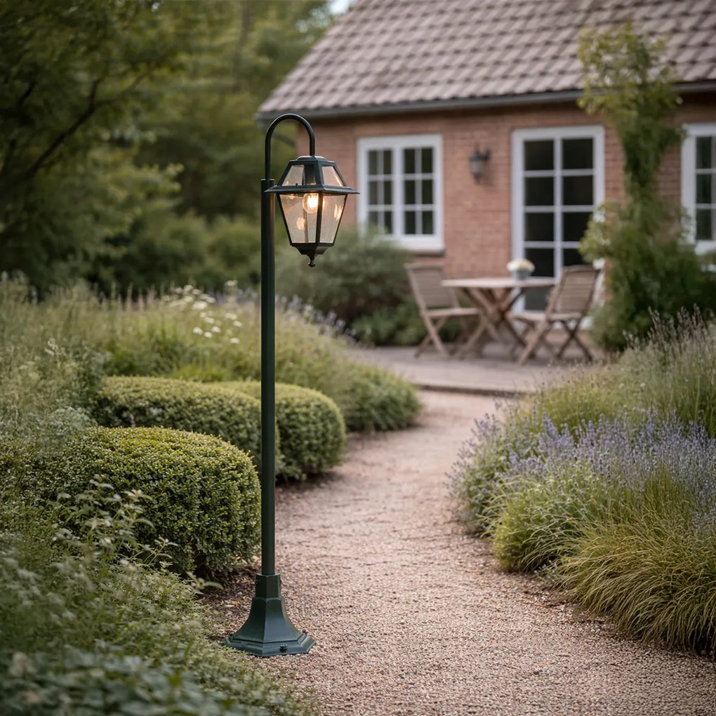 Класически външен фенер тъмнозелен 135 см IP44 - Berta