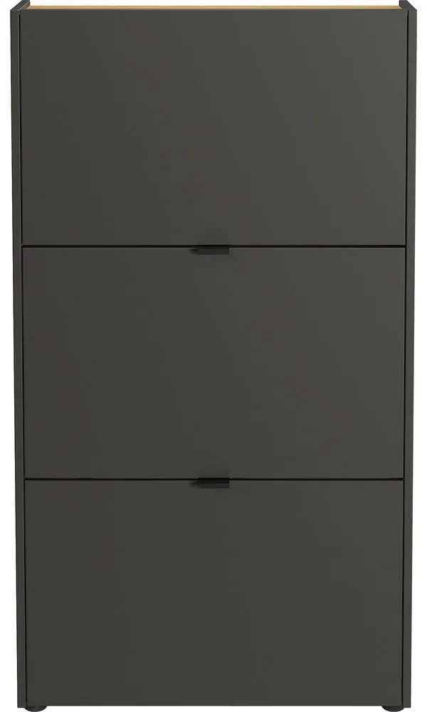 Антрацитна накланяща се стойка за обувки 71x127x22 cm Ameca – Germania