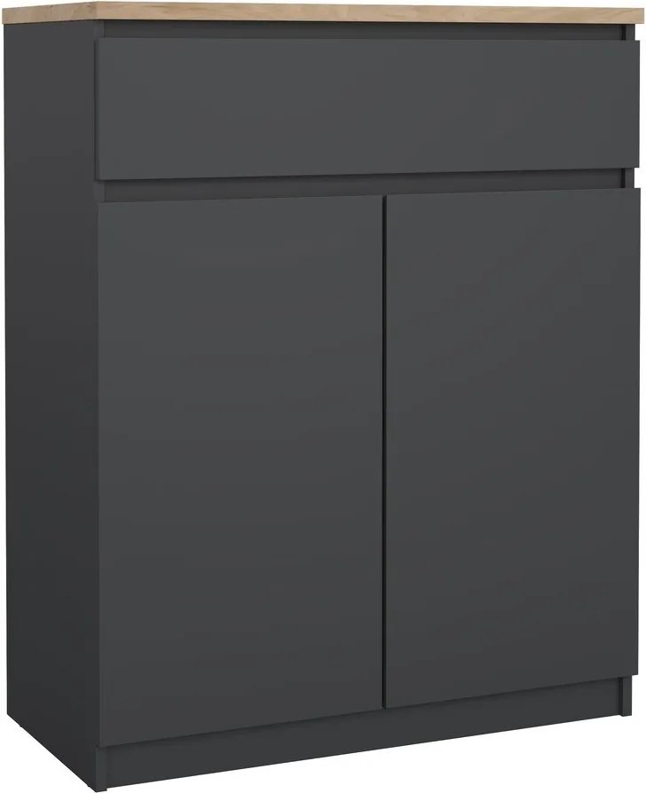 Тъмносив скрин 80x100x40 cm Naia – Tvilum