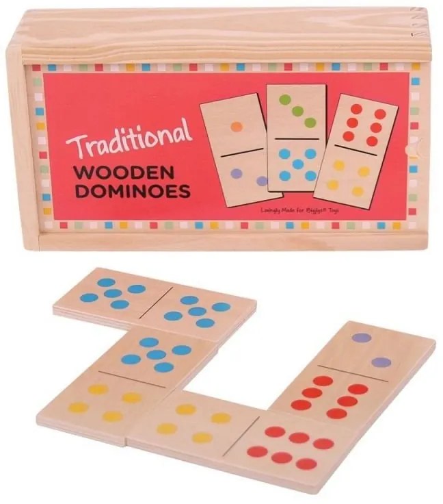 Bigjigs - Дървено домино - Класическо