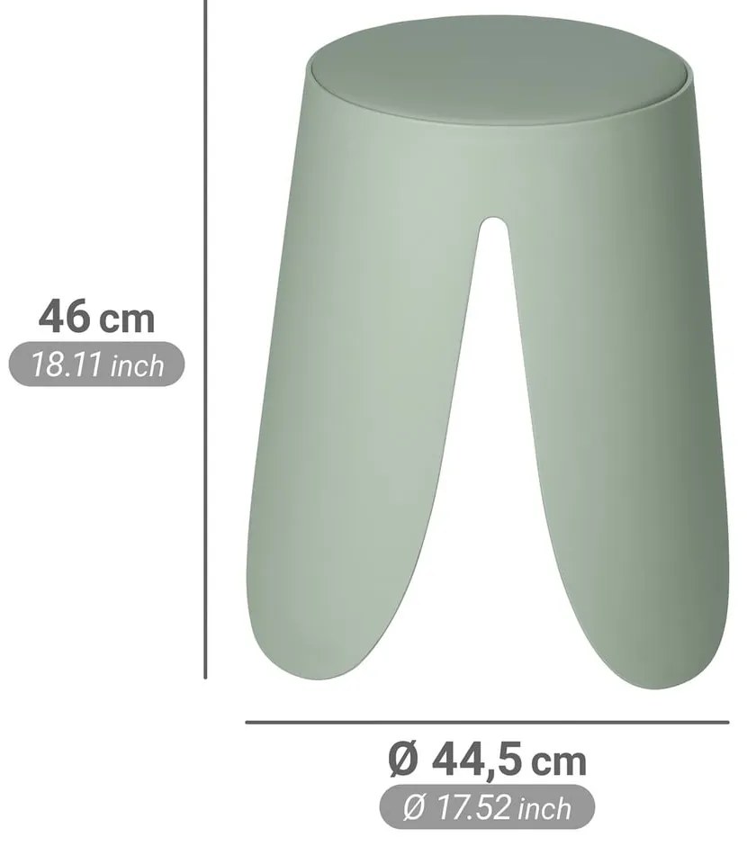 Светлозелен пластмасов стол за подреждане Comiso – Wenko