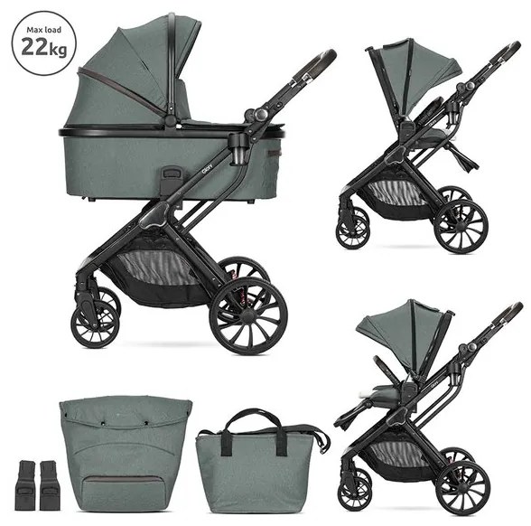 Комбинирана детска количка 2в1 GLORY LORELLI - GREEN