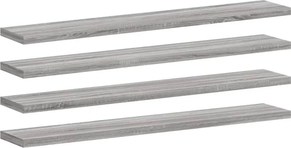 838227 vidaXL Стенни рафтове 4 бр сив сонома 60x10x1,5 см инженерно дърво