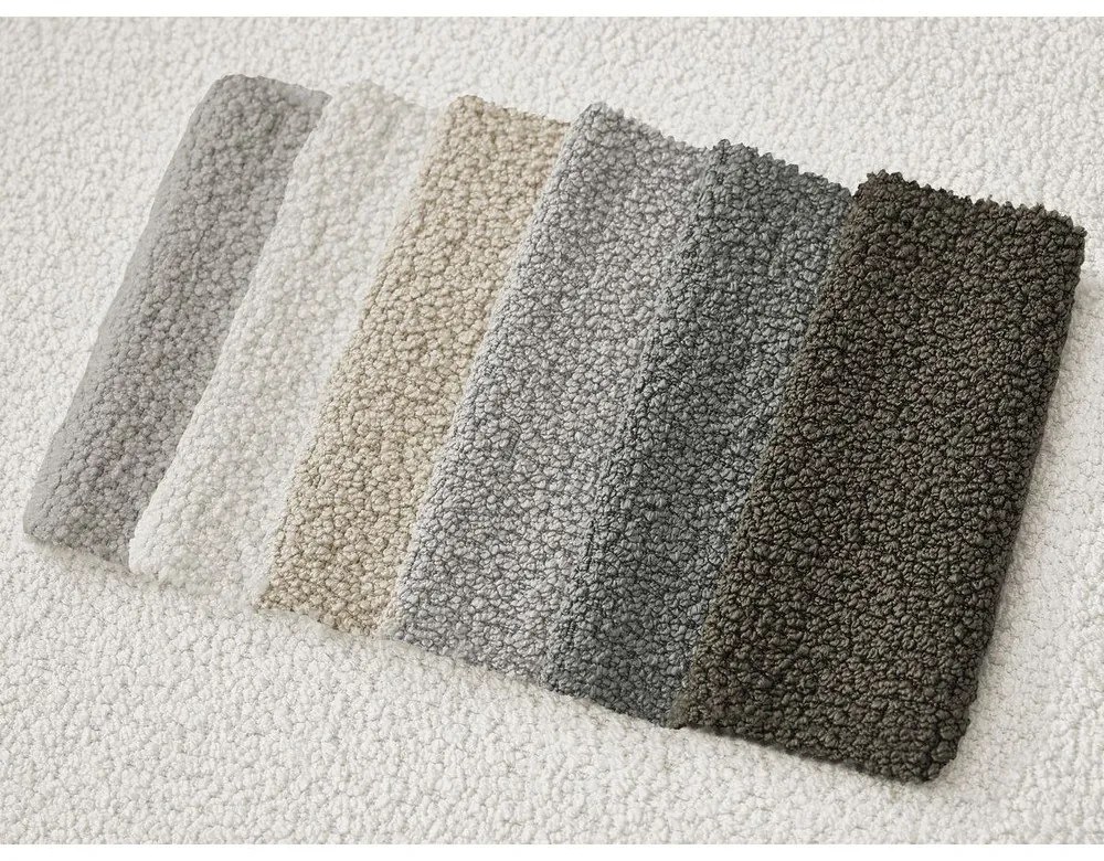 Бял ъглов диван от букле (ляв ъгъл) Leonore – Bobochic Paris