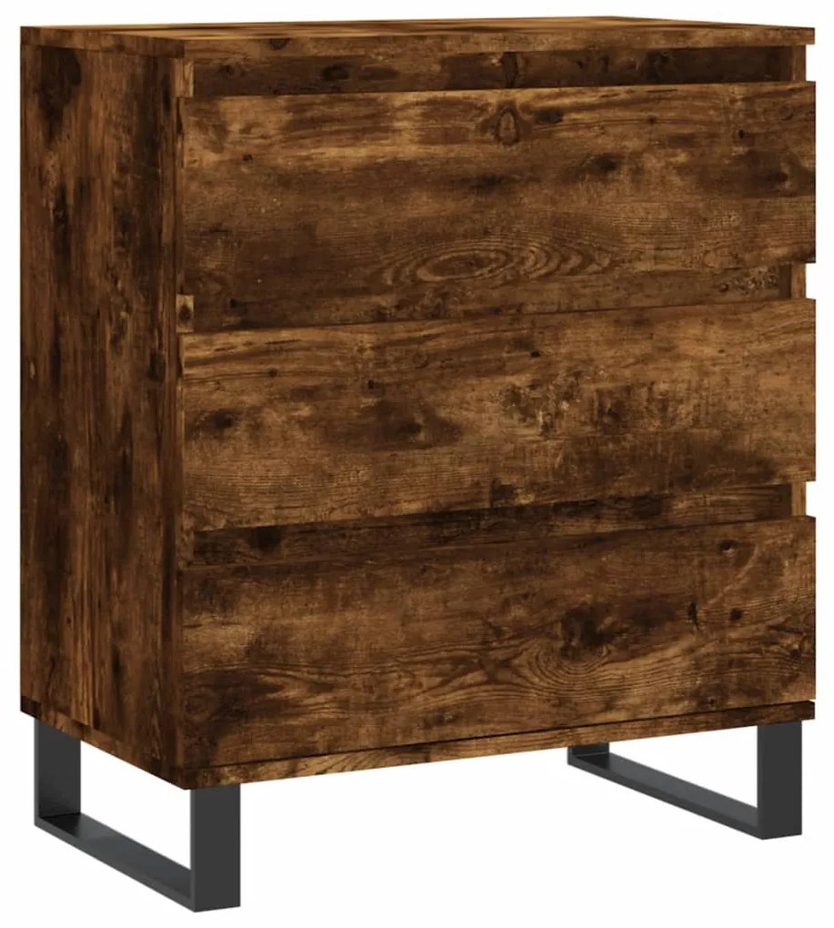 827193 vidaXL Сайдборд, опушен дъб, 60x35x70 см, инженерно дърво