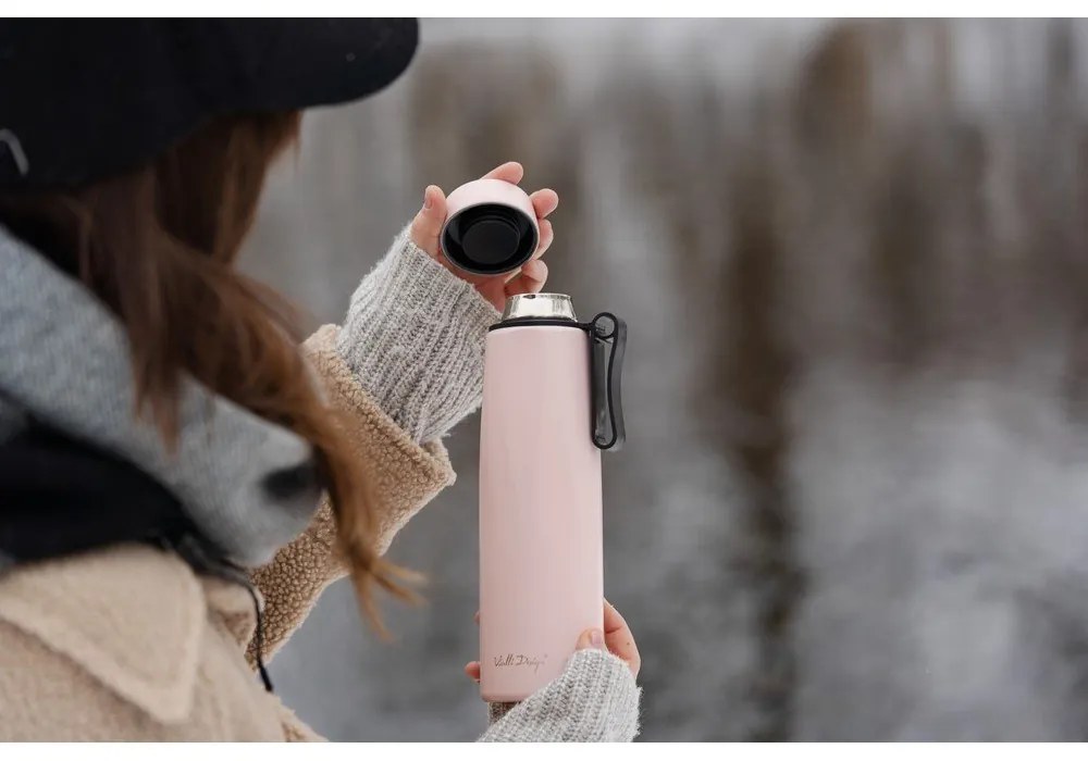 Розов термос 500 ml Fuori – Vialli Design