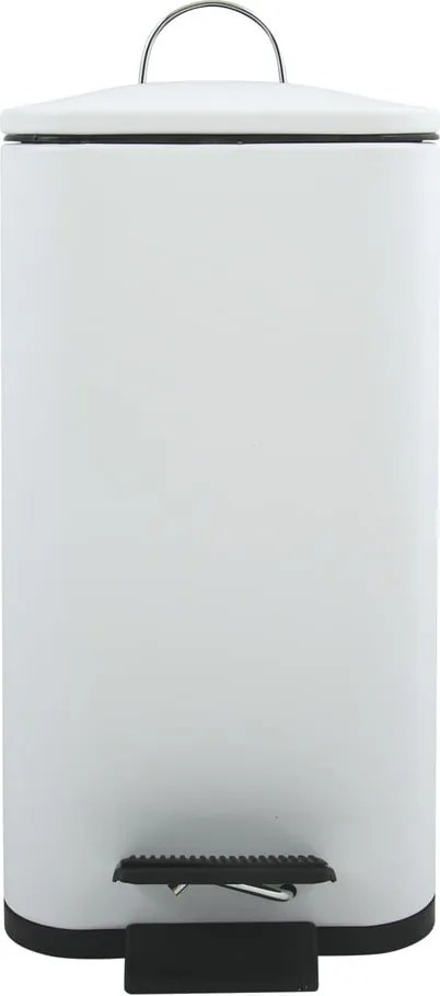Стоманено кошче за боклук с педал в матово бял цвят 5 l Erik – Spirella