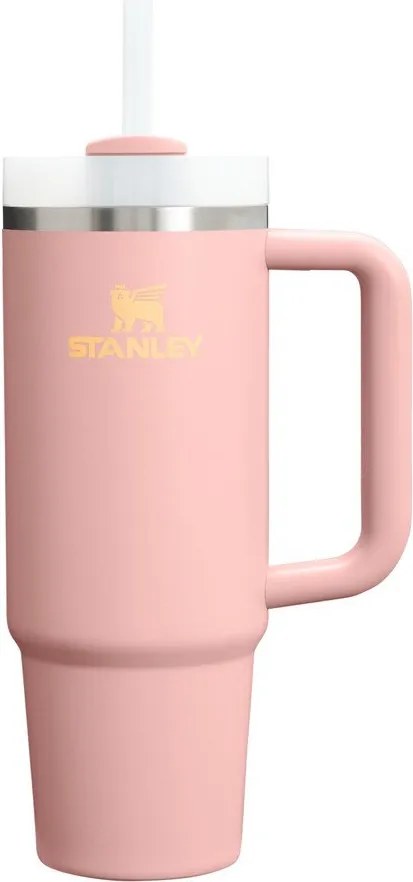 Прасковен термос със сламка от неръждаема стомана 890 ml Quencher H2.O FlowState™ Tumbler Peach Rose – Stanley