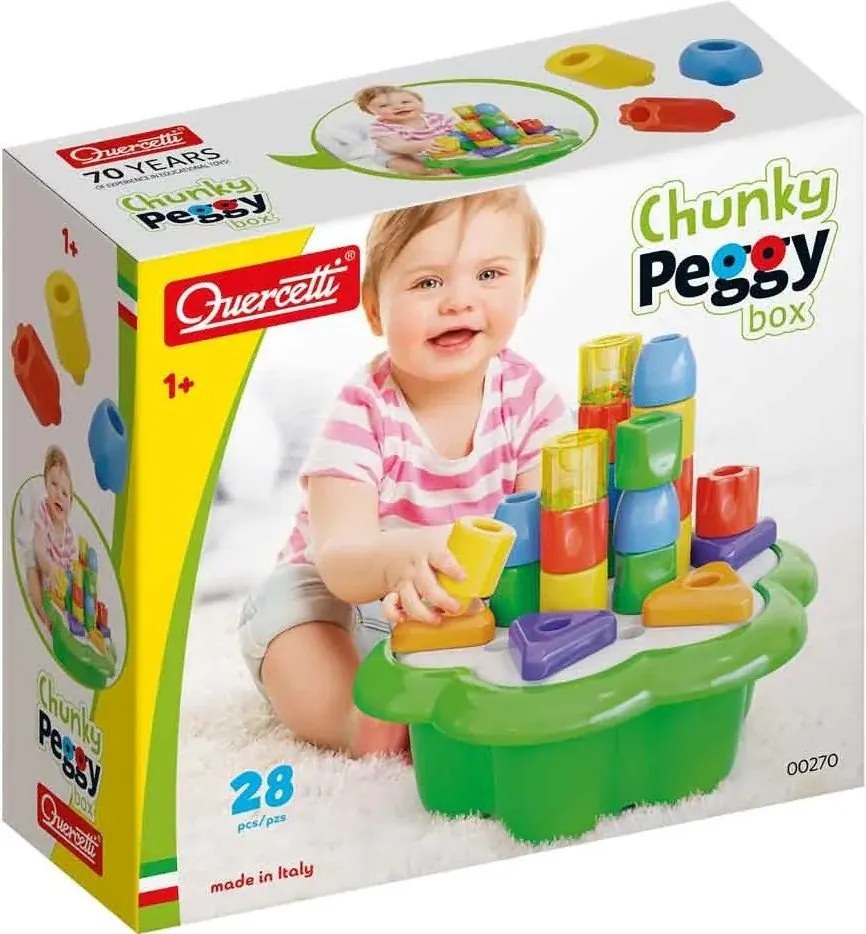 Quercetti - Конструктор Chunky Peggy Box 28ч.270