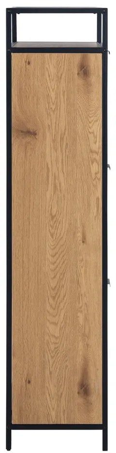 Накланяща се стойка за обувки от дъбов декор в естествен цвят Seaford – Actona