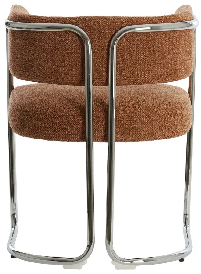 Светлокафяв тапициран трапезен стол с подлакътници Adante – Light & Living