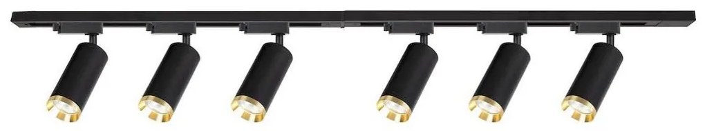 Точково осветително тяло за релсова система MICA 6xGU10/10W/230V черно/златно