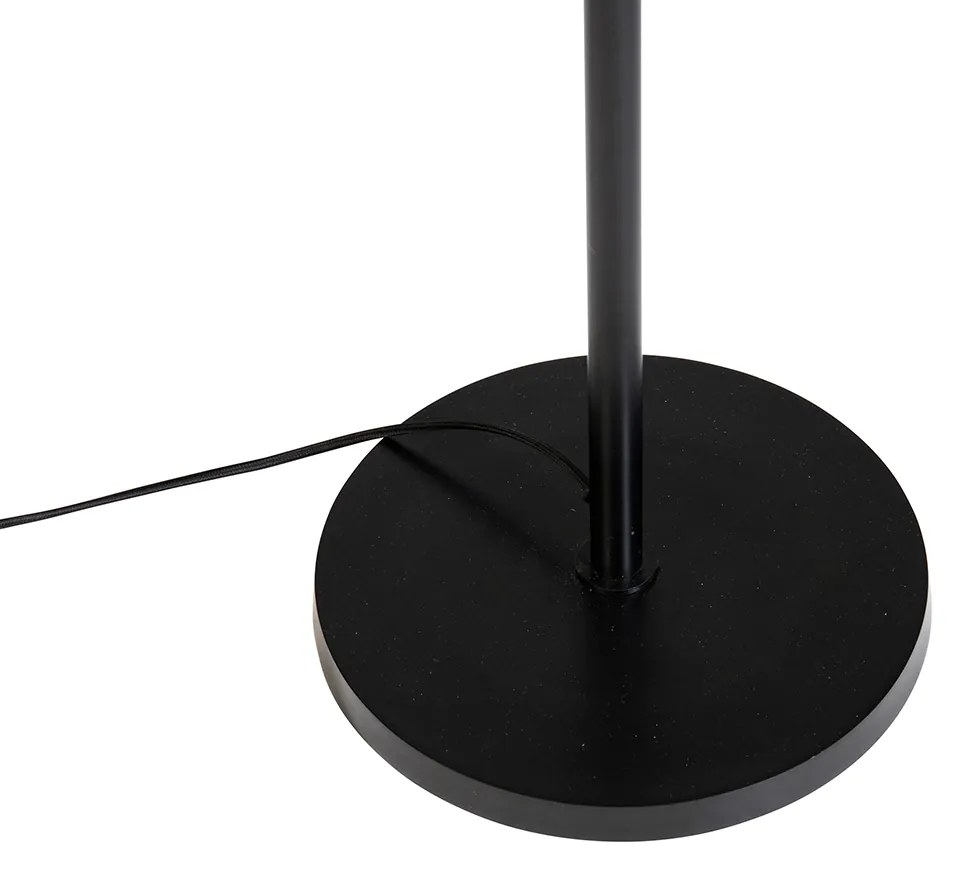 Арт Деко подова лампа злато с черно - Wesley