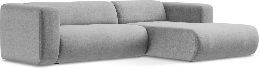 Светлосив ъглов диван (десен ъгъл) Ekahi – Makamii