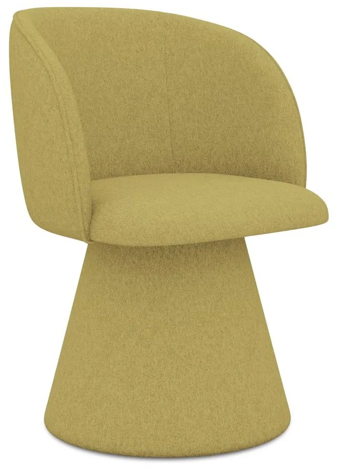 Жълт тапициран трапезен стол Maia – Makamii