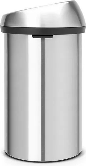 Кош за боклук Brabantia Touch Bin 647245, 60 л, Плавно и безшумно отваряне, Инокс/мат