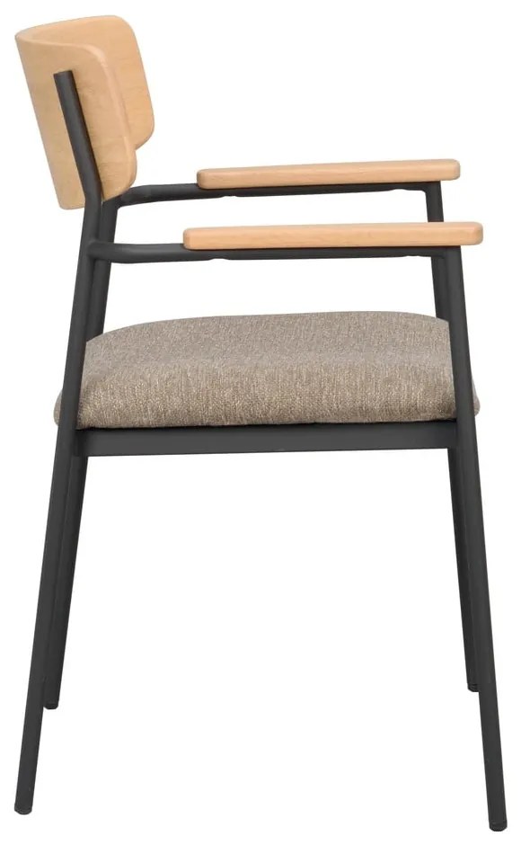 Трапезни столове в бежов и естествен цвят в комплект от 2 бр. Maymont – Rowico