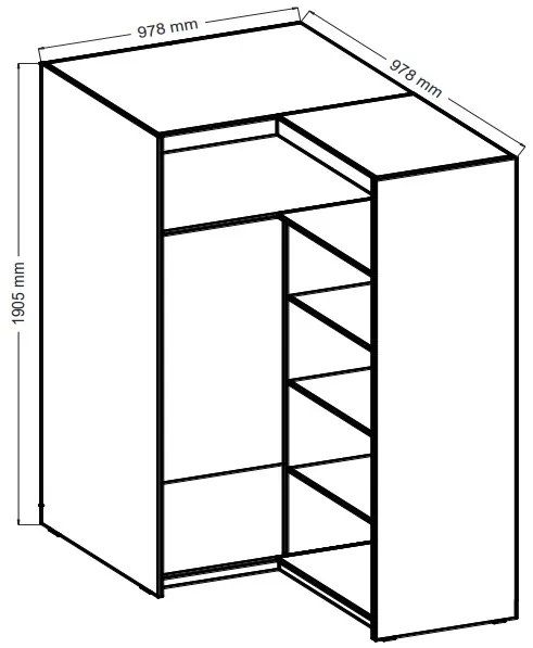 Гардероб Ester corner-Leuko