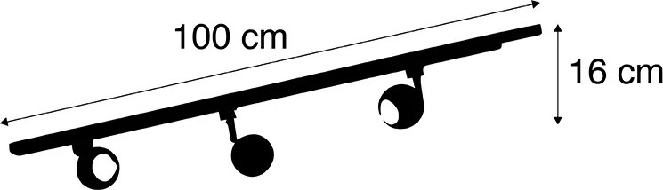 Интелигентна модерна релсова осветителна система бяла 1-фазна вкл. 3 Wifi GU10 - Gissi