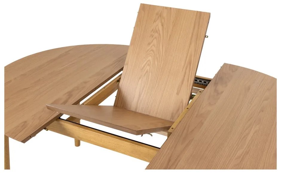 Кръгла сгъваема трапезна маса с допълнителна плоча от декор от дъб ø 115 cm Montreux – Actona