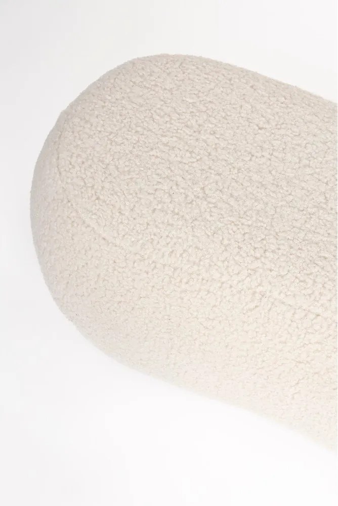 Кремава подплатена пейка от прежда с примки от букле Noxx – White Label