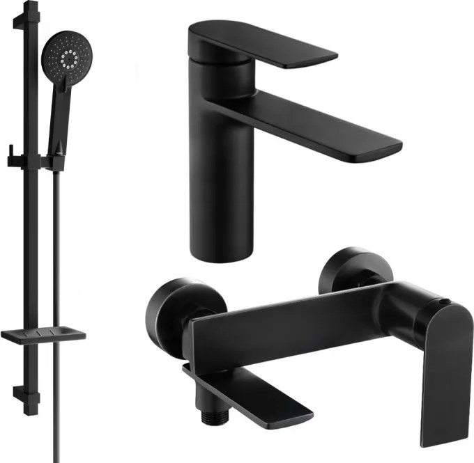 Mexen Zero DQ40 комплект за вана, черен - 71103DQ40-70