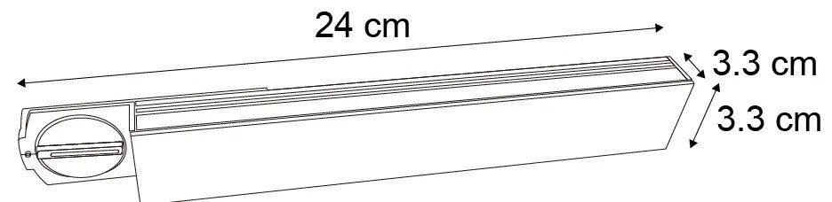 Модерна таванна лампа черна за релсова осветителна система 1-фазна 5W 400 lm 2700-4000K - Iconic Tsiri