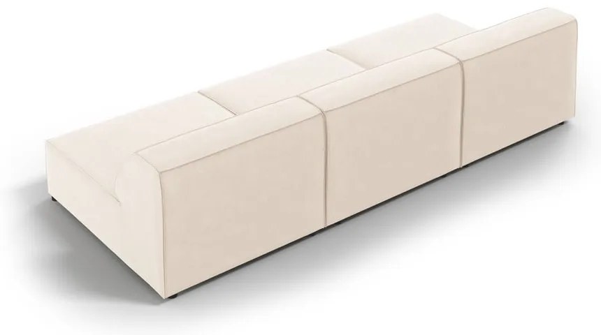 Кремав кадифен диван 240 cm Jodie – Micadoni Home