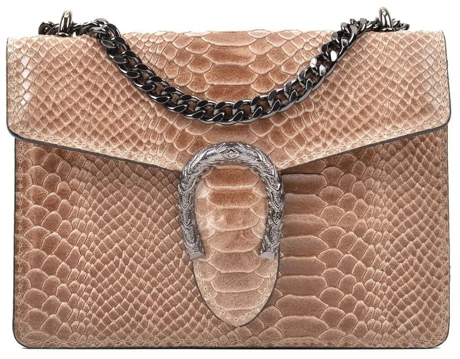 Бежова кожена чанта Fiona - Renata Corsi