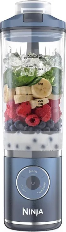 Преносим блендер Ninja Blast Max BC251EUNV, 14.4W, 11.1V, 570 мл, 19000 об/мин, Трошене на лед, До 25 цикъла, Без BPA, Син