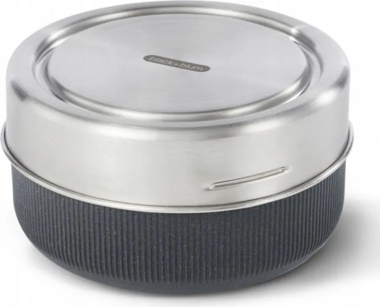 Стъклена кутия за обяд Black+Blum GR-LB-L015, 0.75 л, Съвместима с микровълнова и съдомиялна, Без BPA, Тъмносив