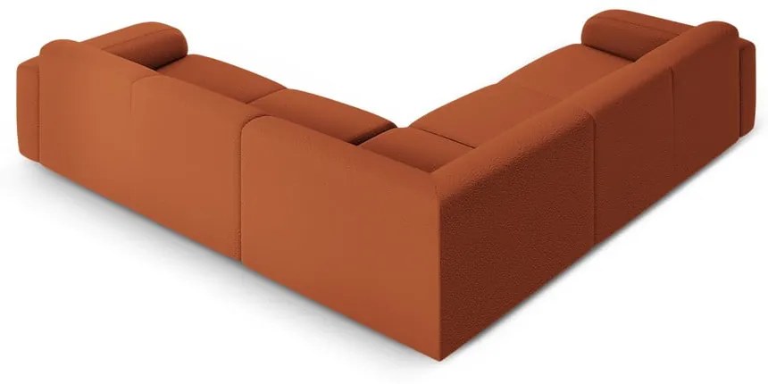 Кафяв ъглов диван от букле (променлив/L форма) Molino – Micadoni Home