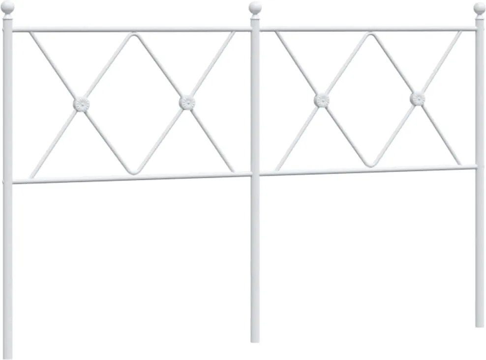 376584 vidaXL Метална резервна табла за легло, бяла, 140 см