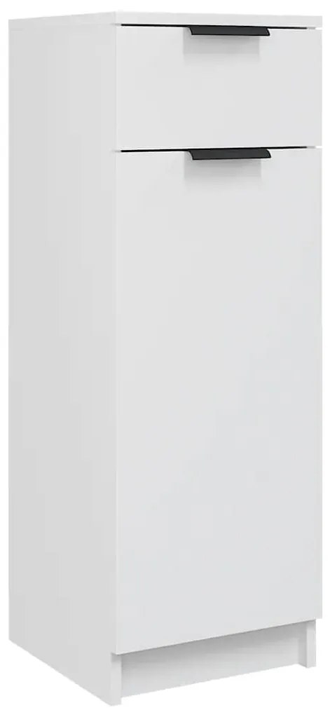 811286 vidaXL Шкаф за баня, бял, 32x34x90 см, инженерно дърво