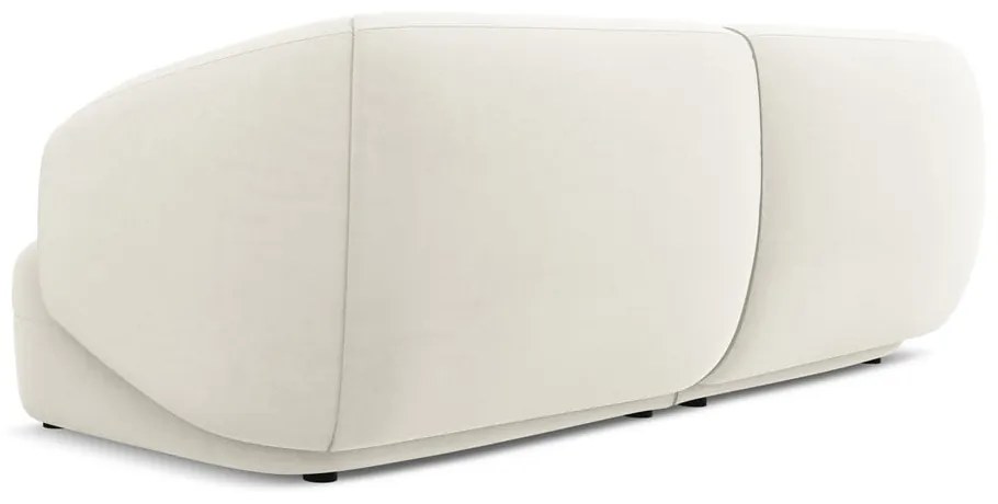 Бял кадифен диван 232 cm Moana – Makamii