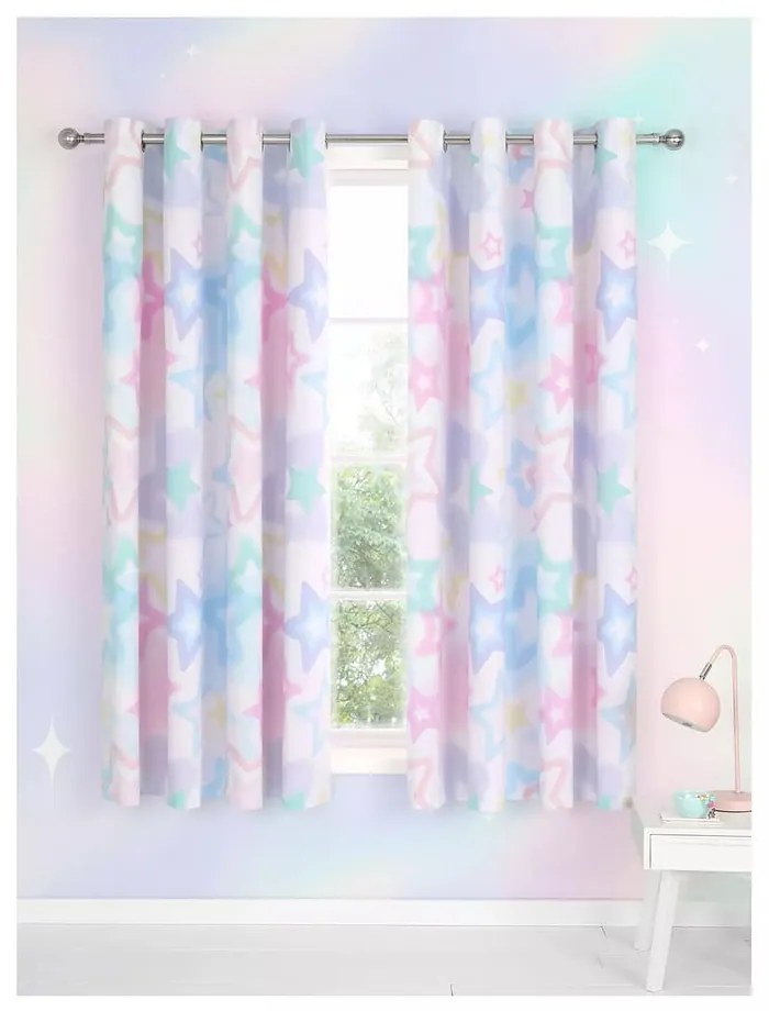 Детска завеса 2 бр. 168x183 cm Ombre Stars – Catherine Lansfield