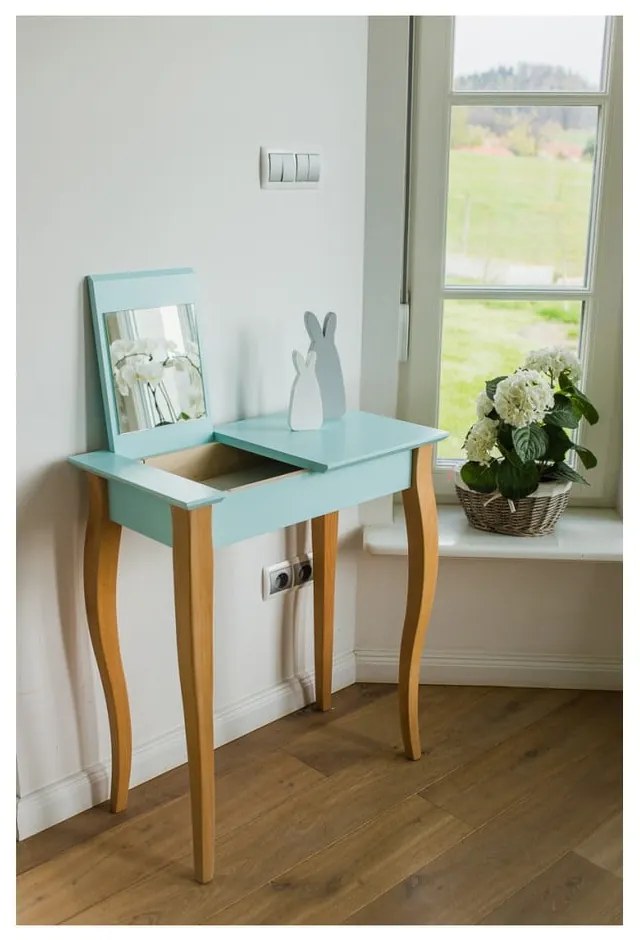 Сива тоалетка с огледало Тоалетка, дължина 105 cm - Ragaba