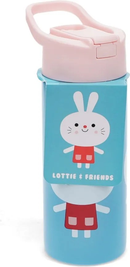 Светлосиня детска бутилка от неръждаема стомана 500 ml Lottie &amp; Friends – Rex London