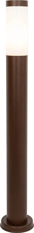 Стълб за външна лампа ръждивокафяв с опал 80 см IP44 - Rox