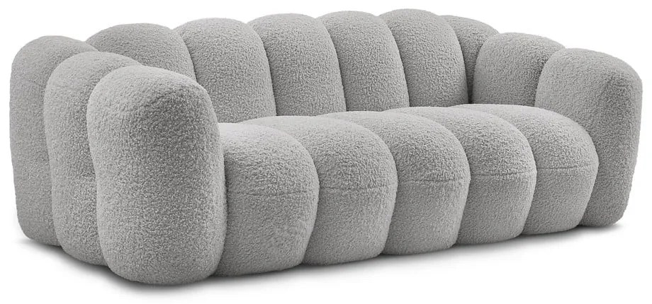 Светлосив диван от прежда с примки от букле 232 cm Hippolyte – Bobochic Paris