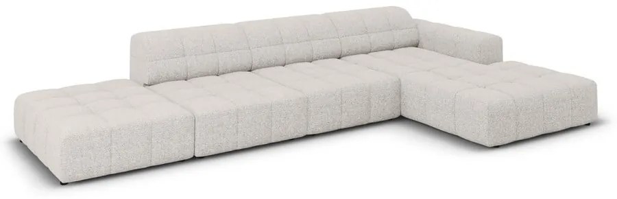 Светлосив ъглов диван (десен ъгъл) Chicago - Cosmopolitan Design