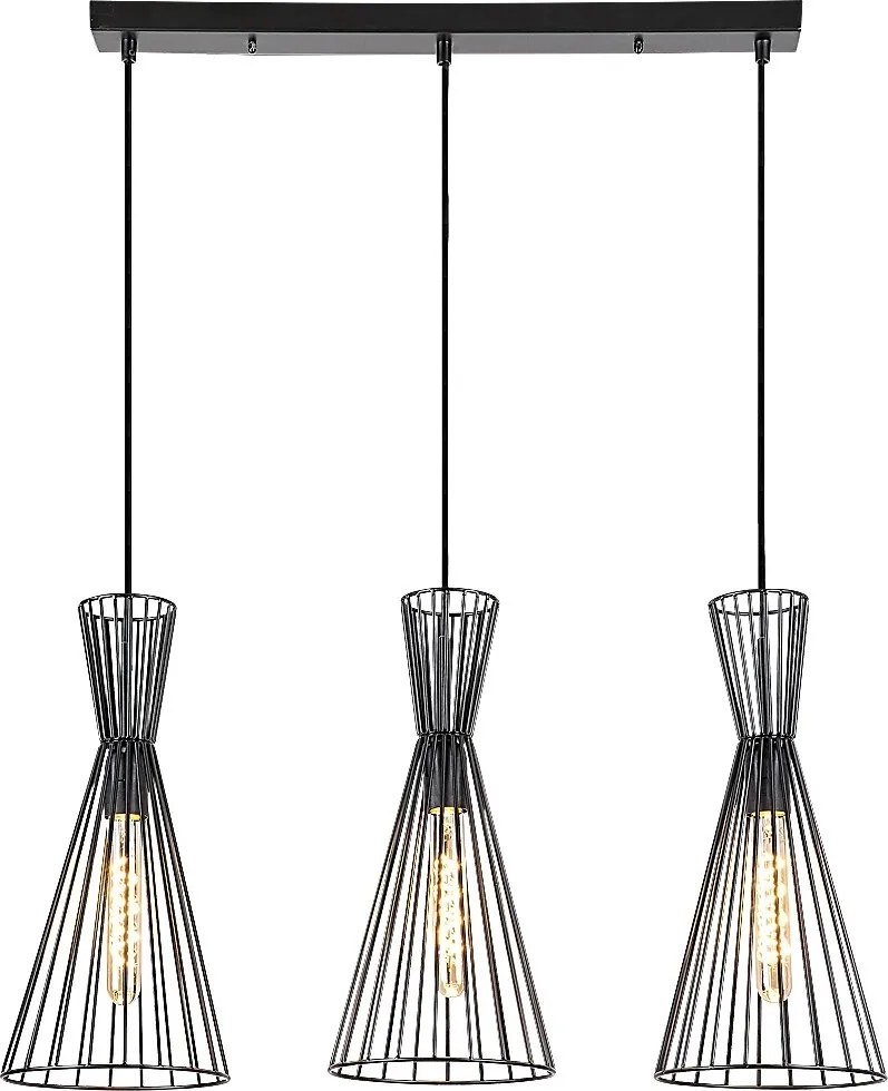 Rabalux Leandros Висящи осветителни тела IP20 E27 3x MAX 40W K 72006