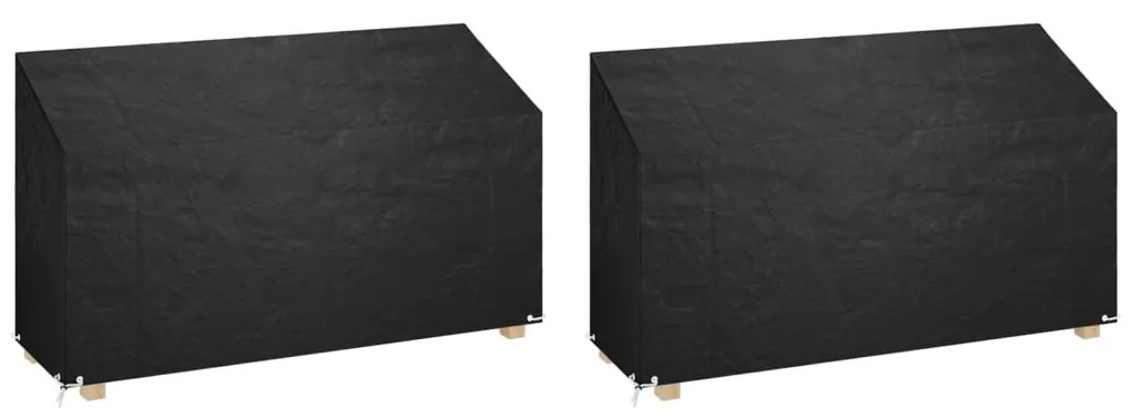 Калъф за градинска пейка 2бр 12 капси 210x70x70/88см полиетилен