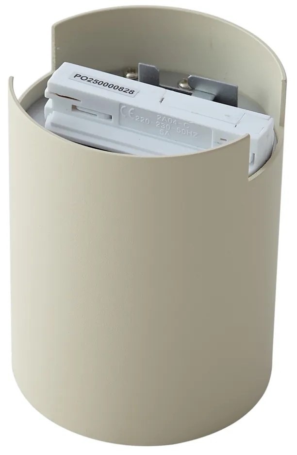 Модерен бежов прожектор за 1-фазна релсова система - Iconic Rondoo Up